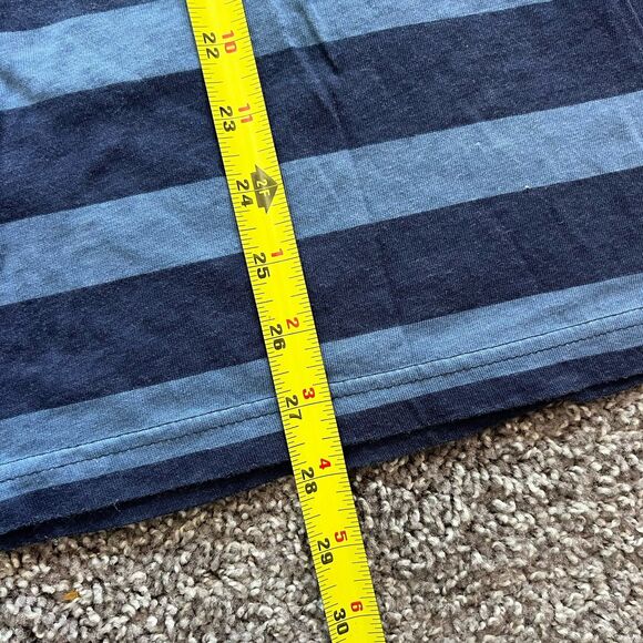 Vintage 90s Pacific Coast Highway California AOP Shirt Blue Striped Size M - Picture 7 of 8